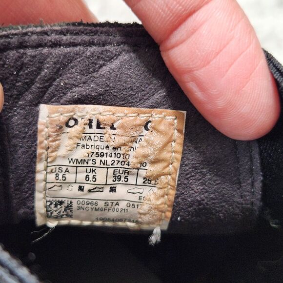 Sorel Lea Joan wedge booties boots black leather size 8.5 - Picture 2 of 9